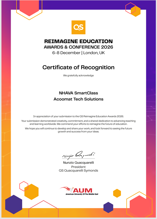 A Promising Idea, A Clearer Road Ahead: NHAVA Recognised by QS Reimagine Education 2026